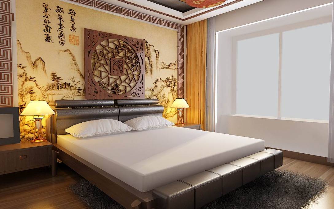 中式中式风格卧室三居设计方案