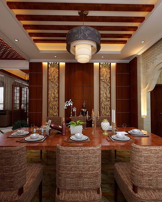 中式中式风格新中式餐厅设计案例