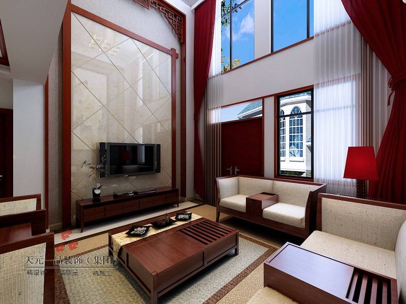 中式中式风格客厅背景墙电视背景墙设计方案