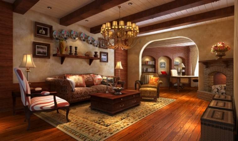 美式美式风格客厅背景墙沙发客厅沙发设计方案