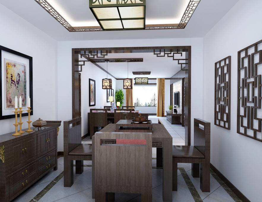 中式中式风格餐厅设计图