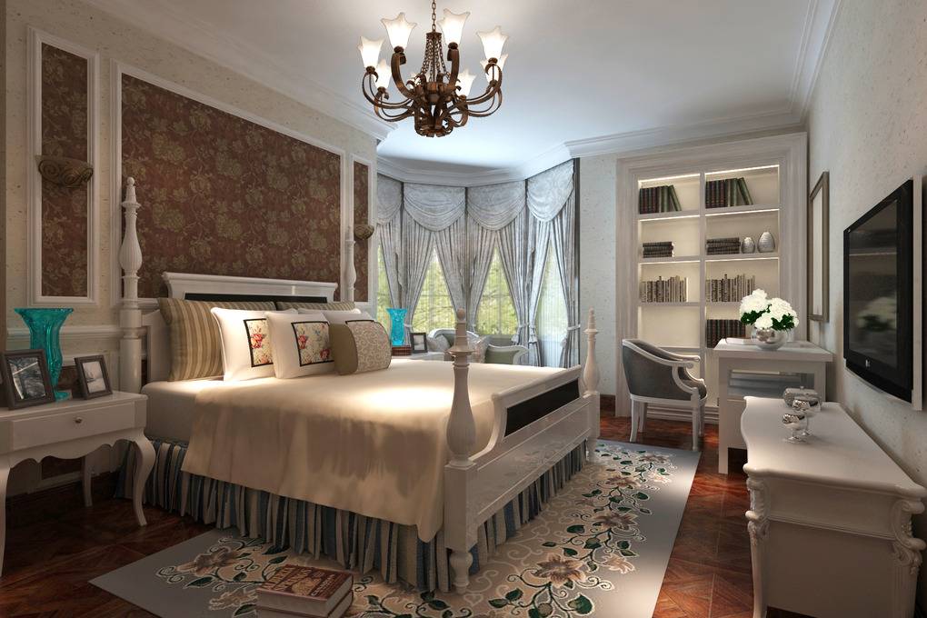 欧式欧式风格卧室窗帘设计案例