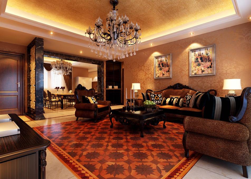 欧式古典客厅沙发设计案例