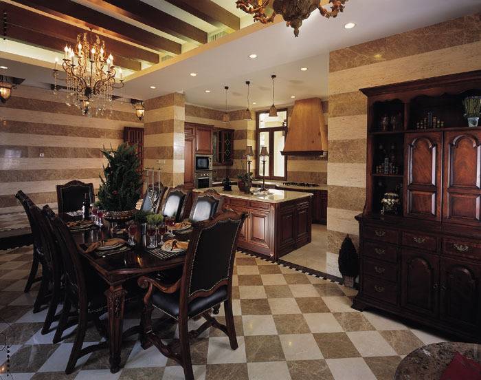 美式美式风格餐厅别墅设计方案