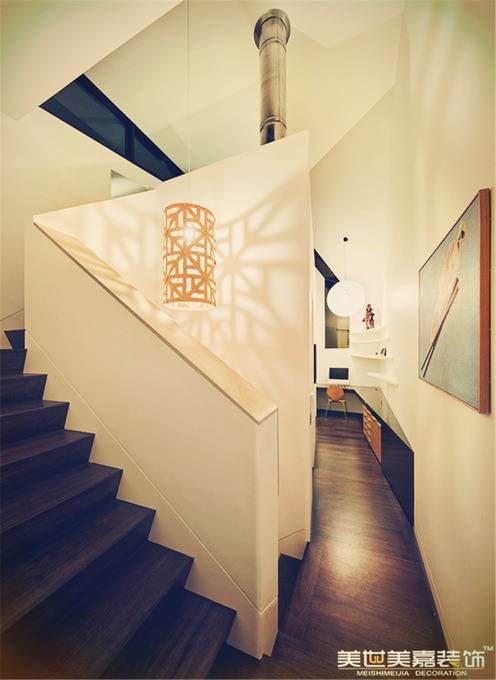 美式乡村风格过道楼梯设计案例
