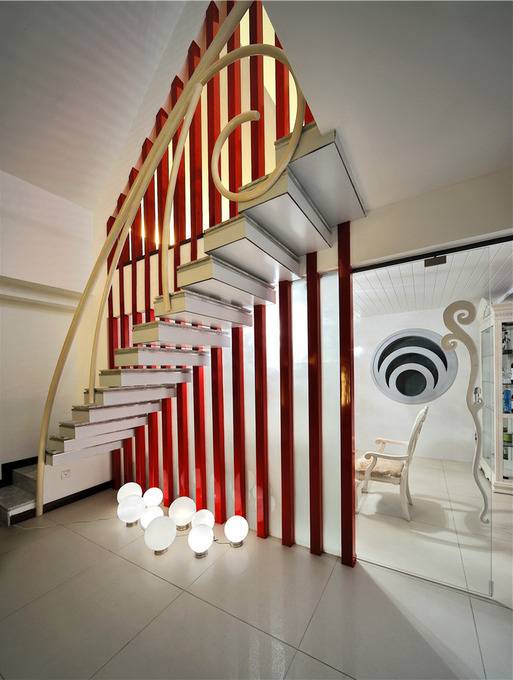 现代别墅过道楼梯设计方案