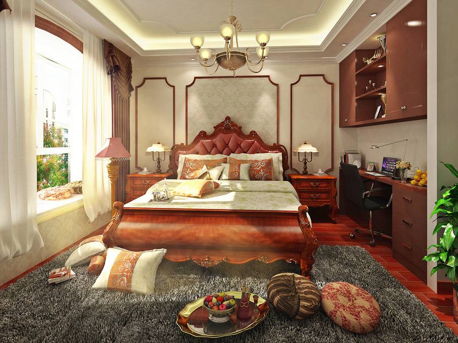 美式古典美式风格卧室装修案例