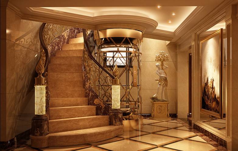 欧式欧式风格过道楼梯装修效果展示