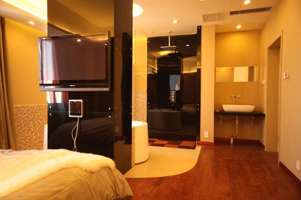 现代卧室单身公寓图片
