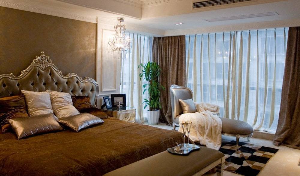 欧式卧室单身公寓窗帘设计图