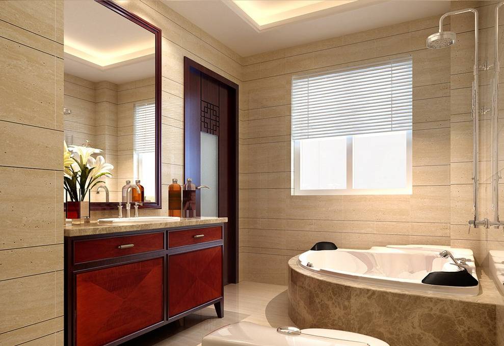中式卫生间浴室设计图