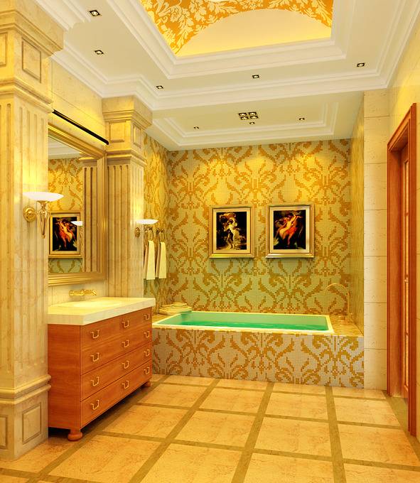 欧式别墅浴室设计图