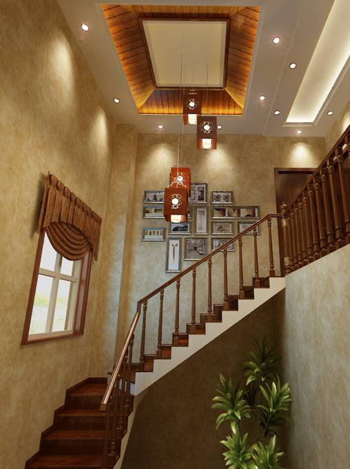 中式吊顶楼梯设计方案