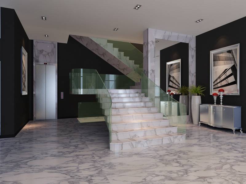 现代现代风格客厅楼梯装修效果展示