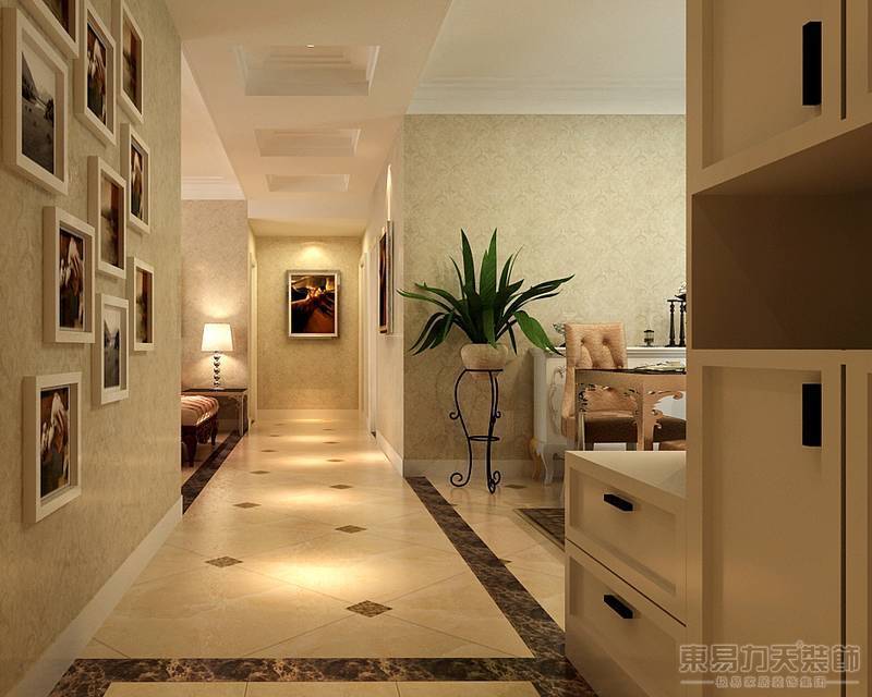 欧式欧式风格客厅走廊设计图