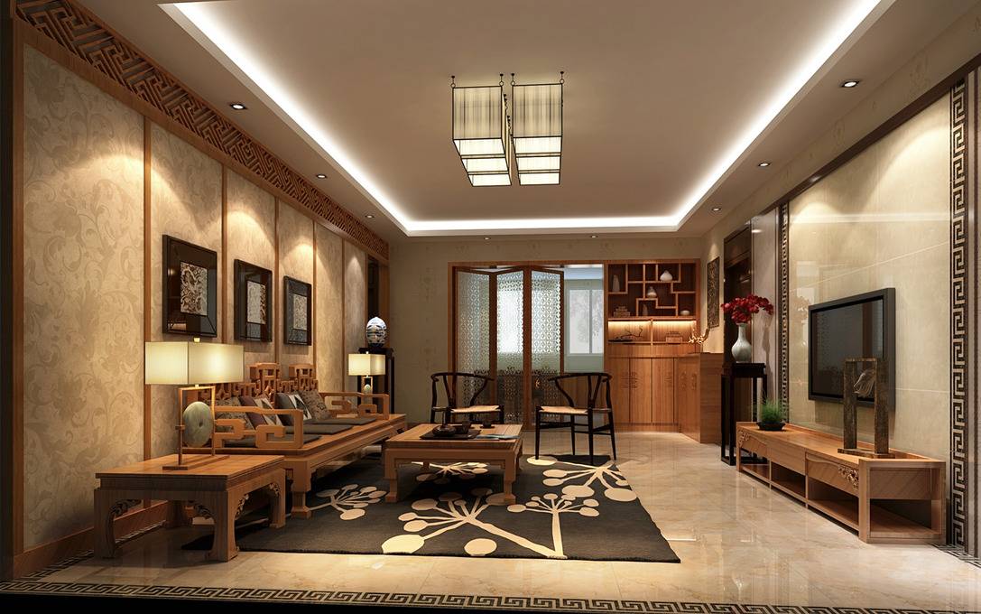 中式简约客厅设计案例