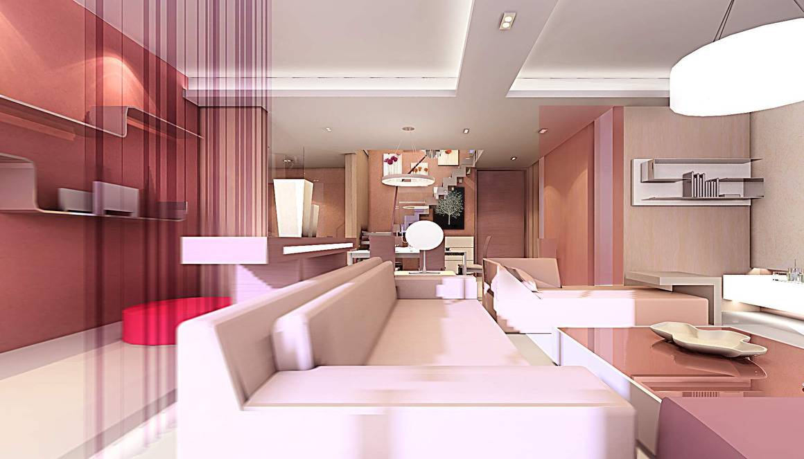 现代简约客厅吊顶沙发设计图