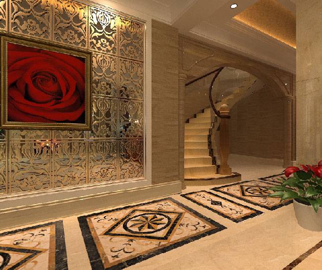 欧式欧式风格别墅走廊过道楼梯设计图