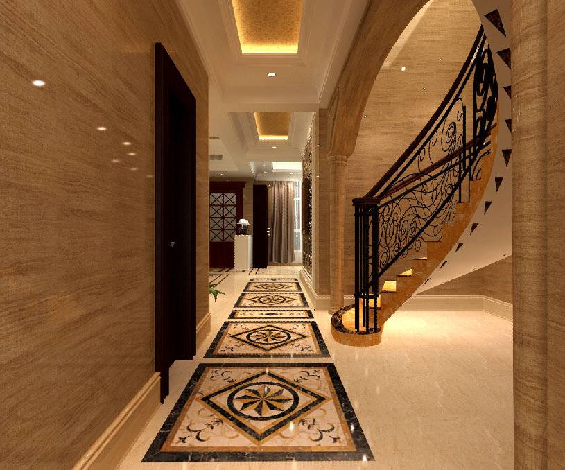 欧式欧式风格别墅过道楼梯设计案例