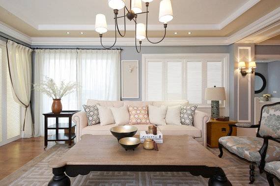 美式清新自然现代客厅沙发客厅沙发装修图