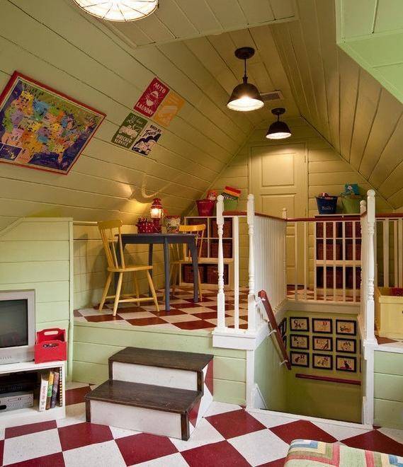 儿童房阁楼实木地板木地板复合地板图片