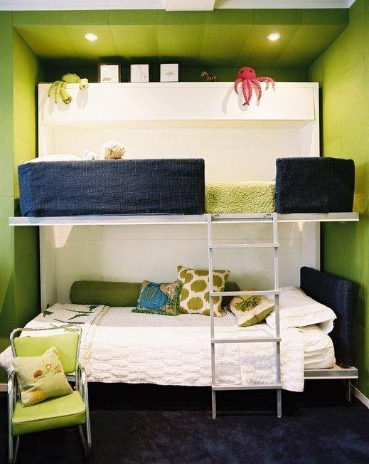 现代简约卧室儿童房上下床设计案例
