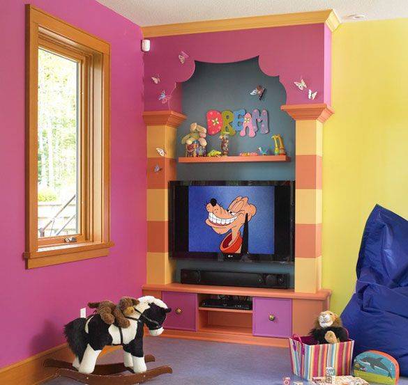 儿童房背景墙电视背景墙设计方案