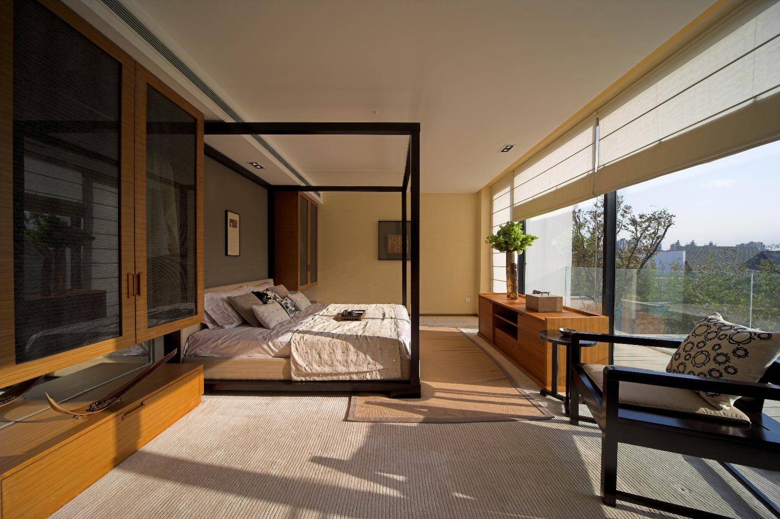 现代简约中式混搭卧室设计方案