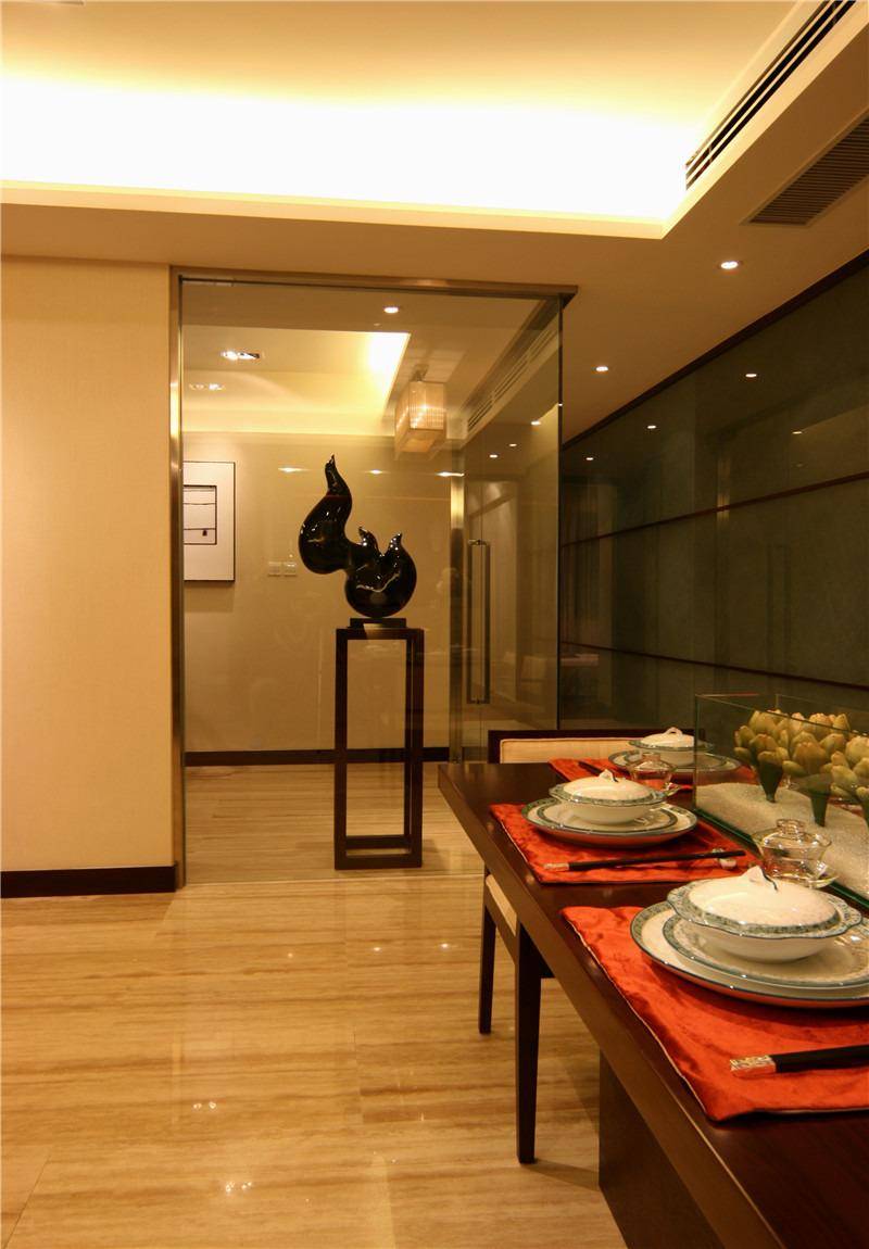 新古典新中式餐厅走廊图片