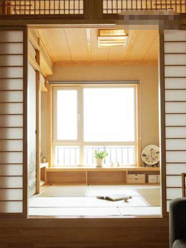 日式阳台榻榻米植物桌子装饰品设计案例