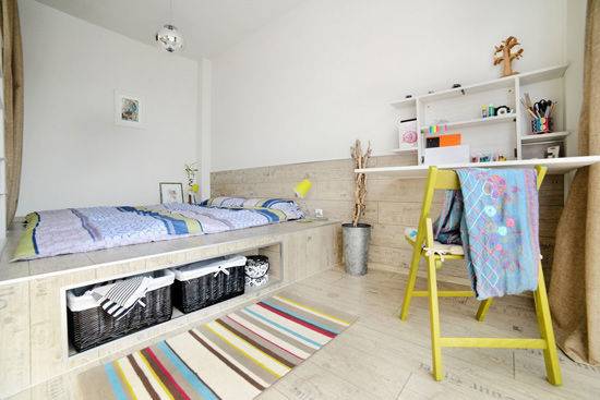 日式自然日式风格卧室床架设计图