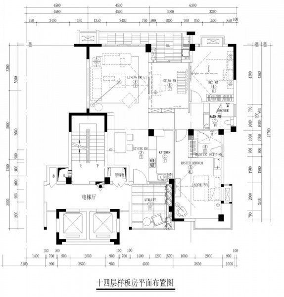 福建龙湖天城楼样板房图片_12张