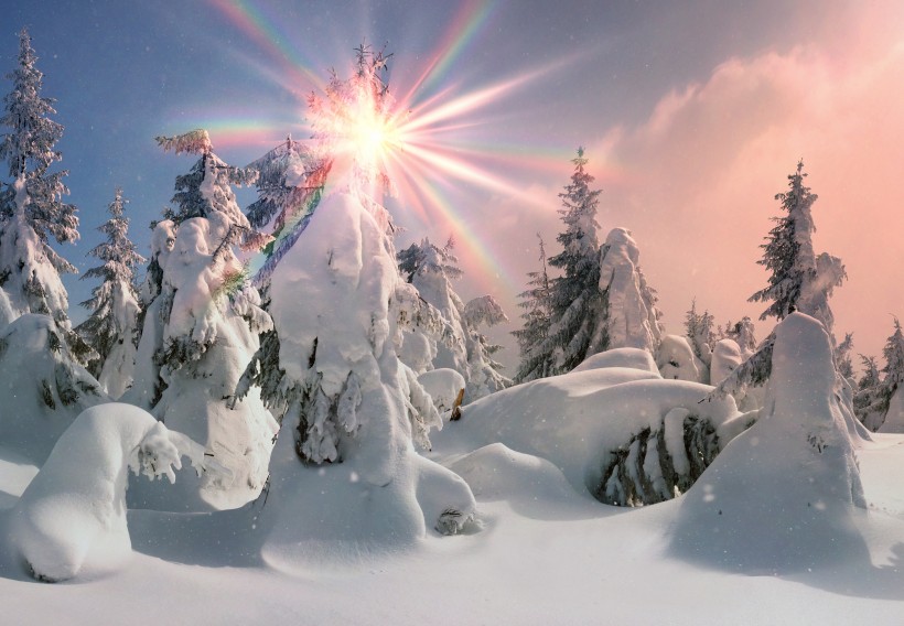 北方山林雪景图片(19张)