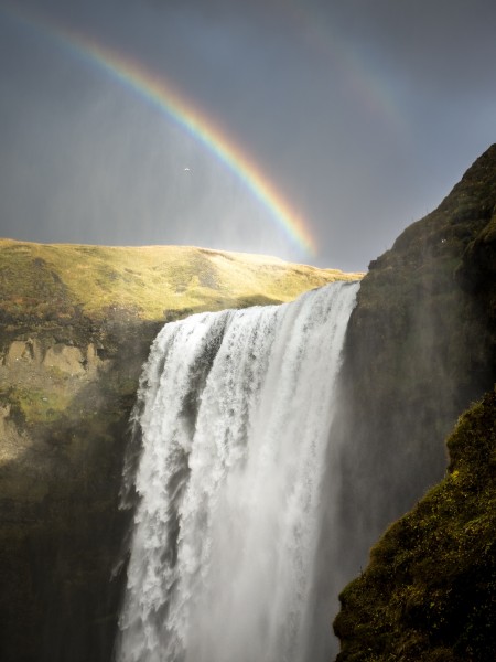 瀑布下的彩虹图片(10张)