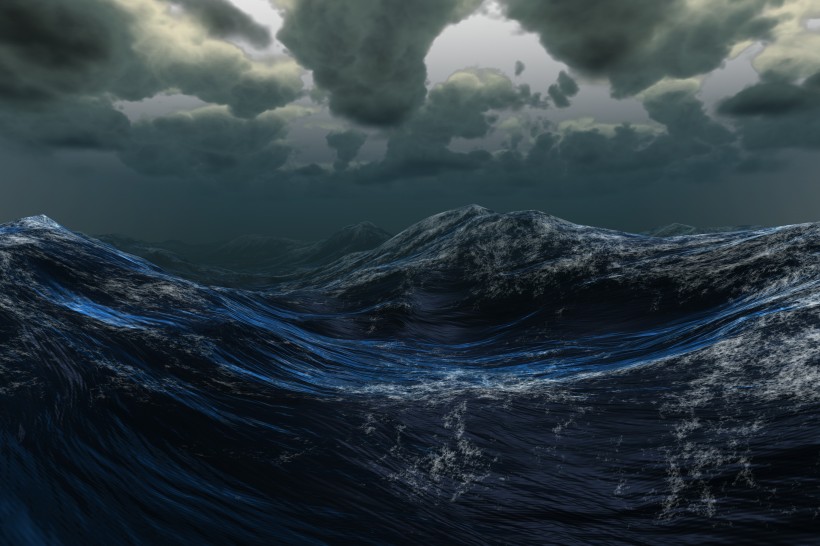 大海上的巨浪图片(15张)