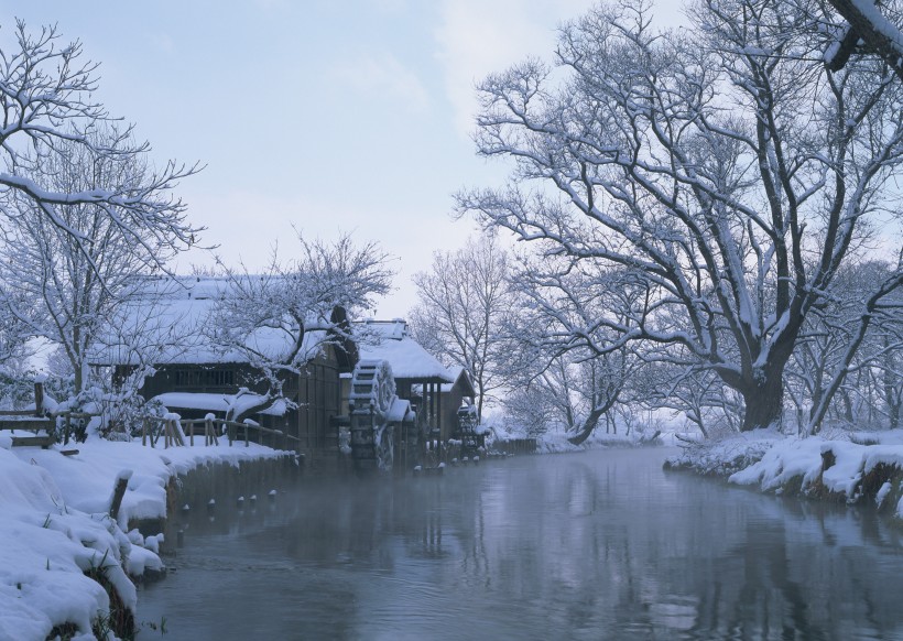 冬季的村庄图片(9张)