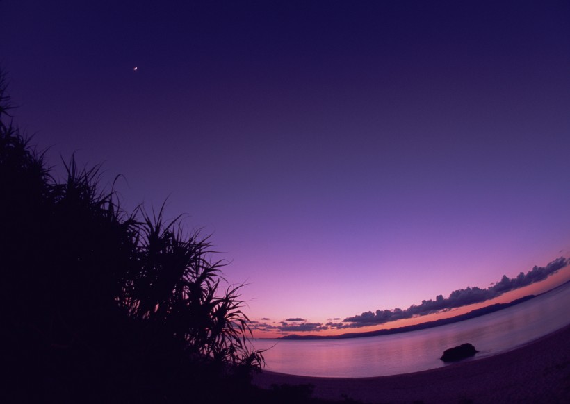 海边落日唯美紫霞图片(13张)