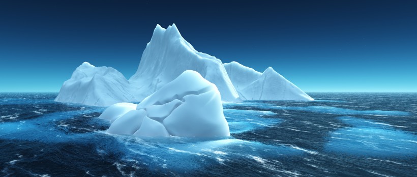 海面冰山图片(9张)