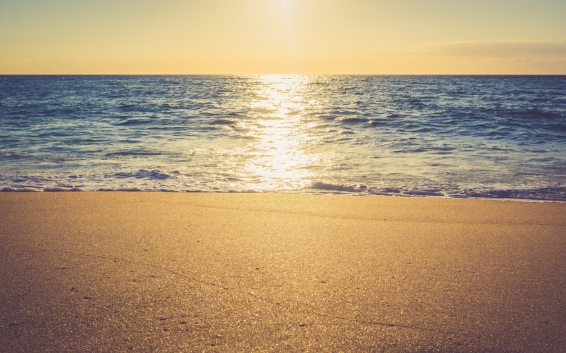 海滩日落美景图片(7张)