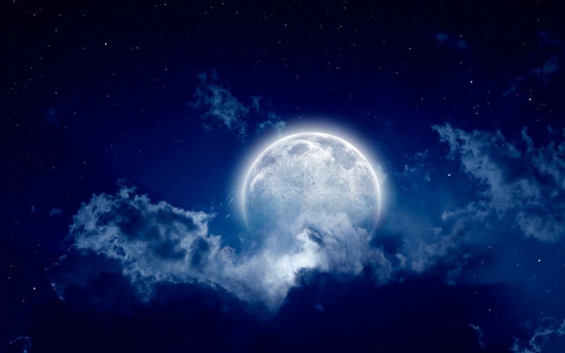 星空中的月亮和宇宙中的月球图片(16张)