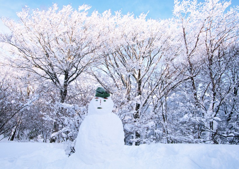 人和美丽雪景图片(7张)