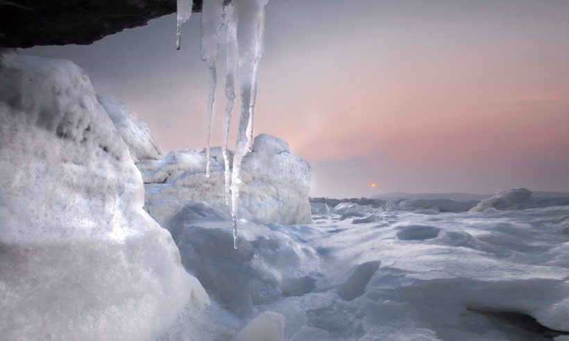 冬天的大海风景图片(11张)