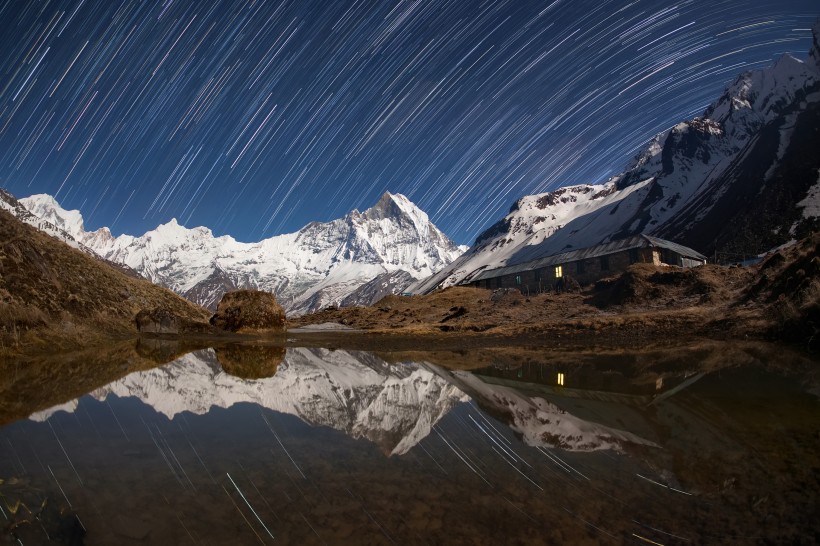 唯美的高山星空图片(12张)