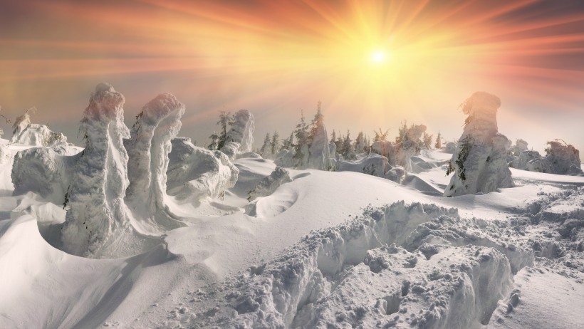 雪林风景图片(13张)