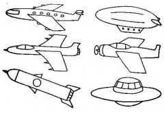 创意宇宙飞船简笔画图片大全