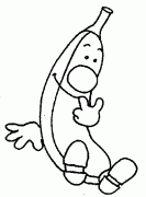 卡通香蕉人简笔画