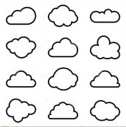 手绘各种形状的云朵简笔画图片大全