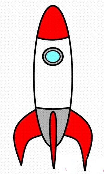 儿童彩色火箭简笔画图片
