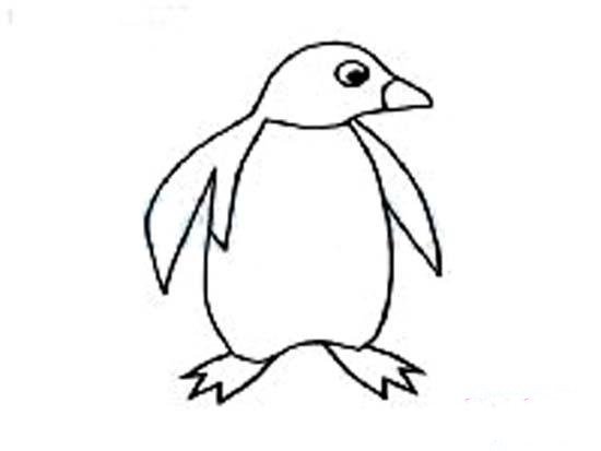 南极企鹅简笔画图片