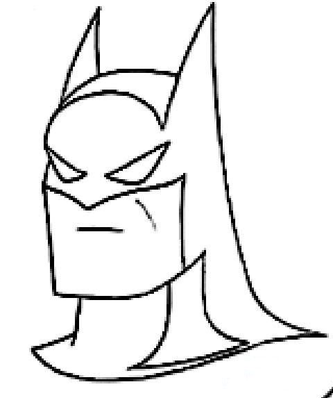 少儿蝙蝠侠头像简笔画图片